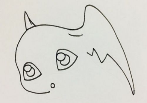 简单数码宝贝的简笔画画法 可爱卡通数码宝贝的简笔画怎么画
