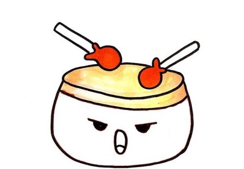 带颜色大鼓简笔画绘画步骤 可爱大鼓简笔画怎么画