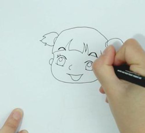 可恩爱女孩小学生简笔画怎么画 少先队员小学生简笔画教程