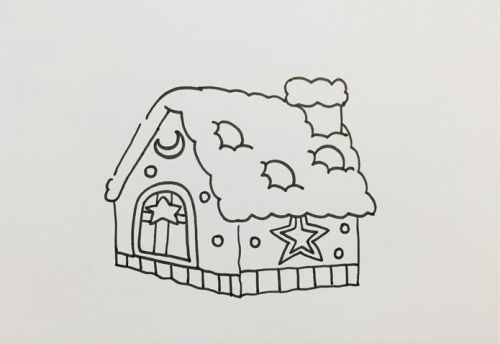 彩色手绘糖果屋简笔画画法 简单糖果屋简笔画怎么画