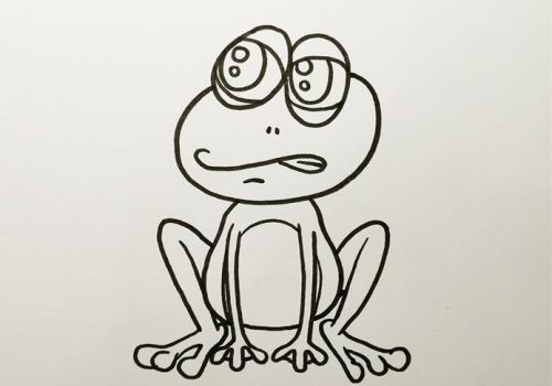 可爱青蛙简笔画简单画法 漂亮青蛙简笔画怎么画