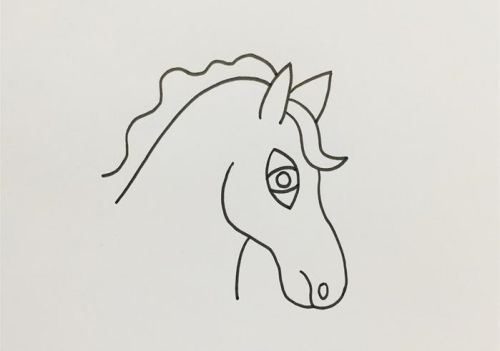 可爱马儿童简笔画绘画步骤 简单又漂亮马简笔画怎么画-素描自学网 可爱马儿童简笔画绘画步骤 简单又漂亮马简笔画怎么画