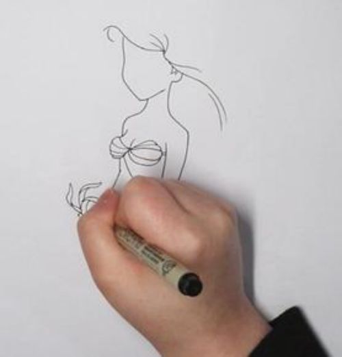美人鱼简笔画幼儿园画法教程 漂亮美人鱼简笔画可爱公主怎么画