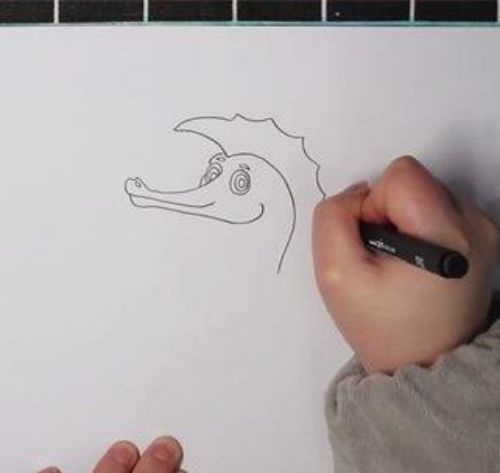 简单海马简笔画怎么画 彩色可爱海马简笔画教程-素描自学网 简单海马简笔画怎么画 彩色可爱海马简笔画教程
