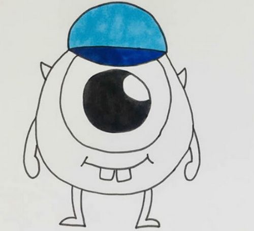带颜色大眼仔简笔画步骤高清 简单可爱大眼仔简笔画怎么画