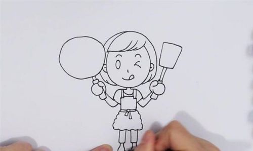 简单又漂亮短发妈妈简笔画怎么画 短发妈妈简笔画全身画步骤
