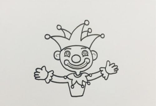 简单又好看小丑简笔画怎么画 可爱彩色小丑简笔画教程