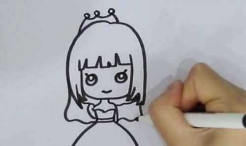 简单又漂亮新娘简笔画步骤 穿婚纱新娘简笔画怎么画
