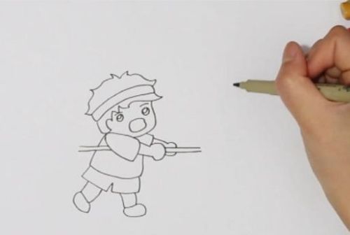 小朋友拔河简笔画怎么画 拔河简笔画儿童画教程