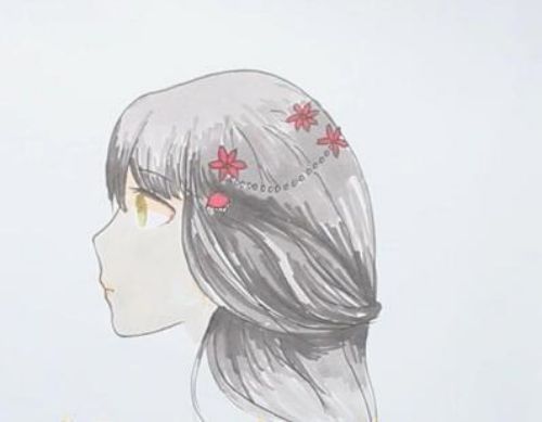 手绘古风女子侧脸简笔画怎么画 霸气古风美女侧脸简笔画教程