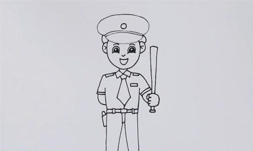 彩色保安简笔画步骤 可爱保安简笔画怎么画