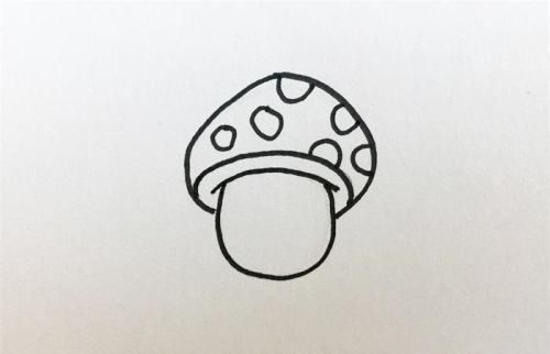 带颜色蘑菇简笔画绘画教程 可爱涂色蘑菇简笔画怎么画