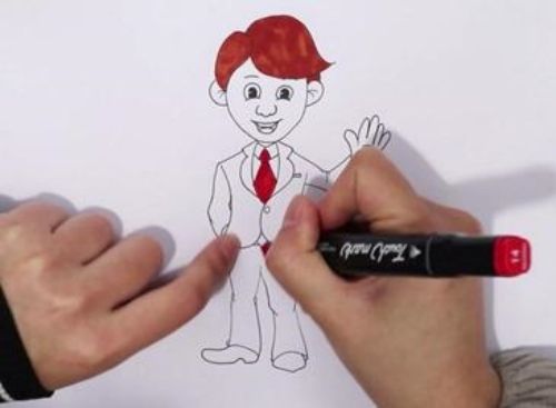 儿童彩色商人简笔画怎么画 简单又漂亮商人简笔画步骤方法