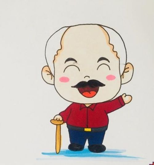 白胡子老爷爷简笔画教程 简单老爷爷简笔画怎么画