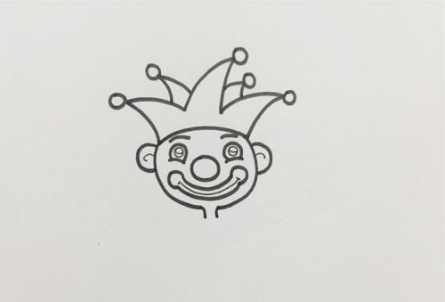 简单又好看小丑简笔画怎么画 可爱彩色小丑简笔画教程