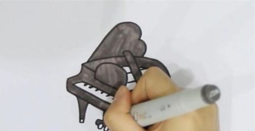 简单又漂亮钢琴简笔画教程 卡通三角钢琴简笔画怎么画