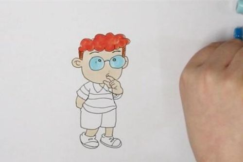 帅气全身小男孩简笔画怎么画 可爱小男孩简笔画步骤