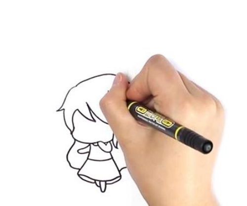 处女座简笔画怎么画 处女座简笔画可爱卡通少女教程