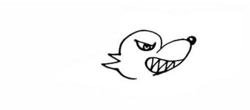 可爱大灰狼简笔画步骤画法 简单大灰狼简笔画怎么画-素描自学网 可爱大灰狼简笔画步骤画法 简单大灰狼简笔画怎么画