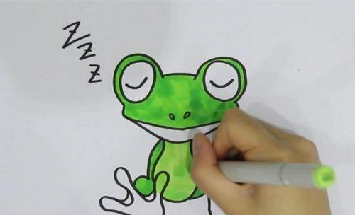 青蛙简笔画儿童画步骤 彩色简单青蛙简笔画怎么画