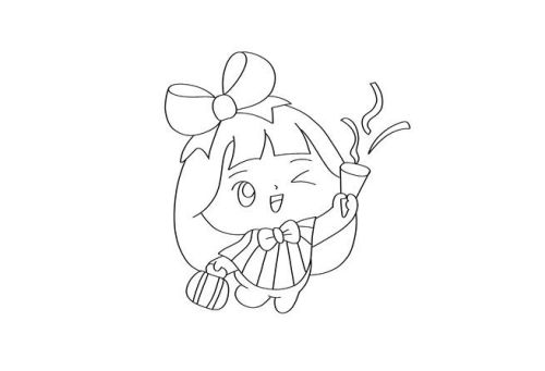 漂亮可爱动漫小女孩简笔画绘画步骤 动漫小女孩简笔画怎么画