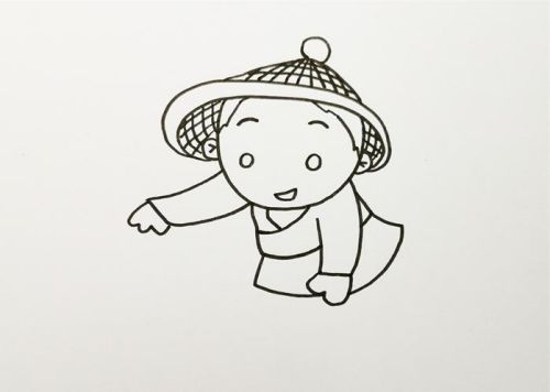 彩色可爱渔民简笔画步骤 简单渔民简笔画怎么画