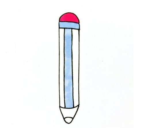 卡通铅笔简笔画怎么画 可爱彩色铅笔简笔画绘画步骤