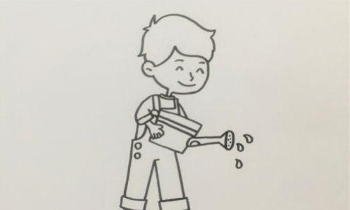 彩色园丁简笔画教程 q版园丁简笔画怎么画-素描自学网 彩色园丁简笔画教程 q版园丁简笔画怎么画