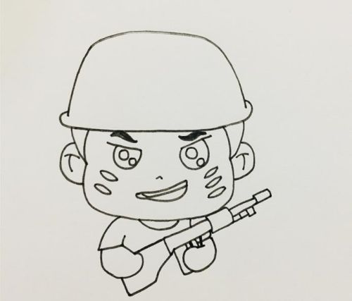 狙击手特种兵简笔画怎么画 帅气特种兵简笔画儿童画教程