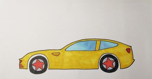 超级跑车简笔画限量版画法 炫酷儿童超级跑车简笔画怎么画
