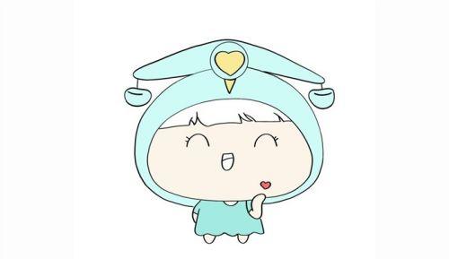 动漫女孩天秤座简笔画画法教程 十二星座天秤座简笔画怎么画