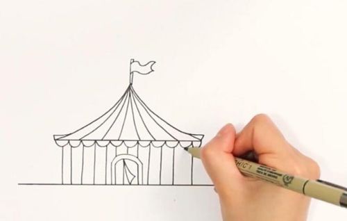 游乐场简笔画儿童画步骤图 简单游乐场简笔画怎么画