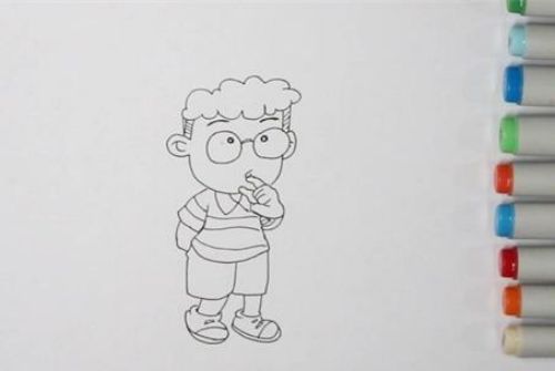 帅气全身小男孩简笔画怎么画 可爱小男孩简笔画步骤