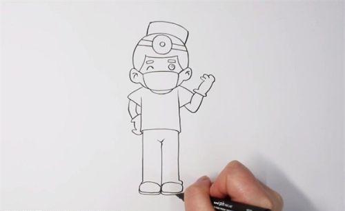 彩色手术医生简笔画绘画方法 简单手术医生简笔画怎么画