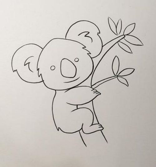 可爱简单考拉简笔画怎么画 呆萌考拉简笔画教程