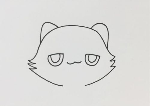 简单可爱猫简笔画绘画过程 彩色猫简笔画怎么画