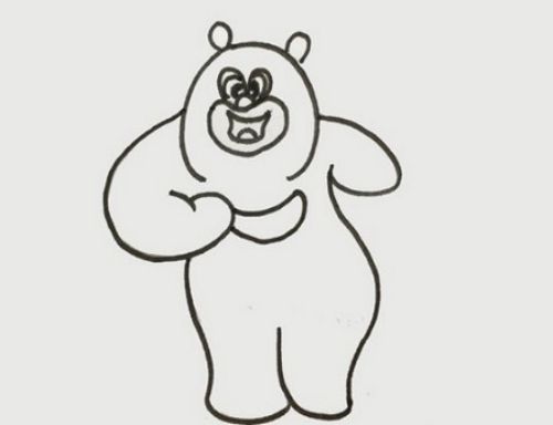 可爱简单熊二简笔画怎么画 彩色熊二简笔画教学步骤
