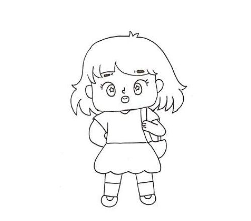 漂亮可爱动漫小女孩简笔画步骤 动漫小女孩简笔画怎么画