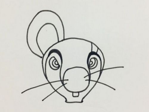 黑猫警长一只耳简笔画怎么画 涂色简单一只耳简笔画画法