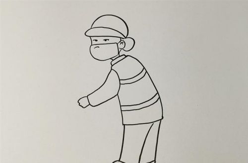 简单又漂亮环卫工人简笔画画法 彩色环卫工人简笔画怎么画