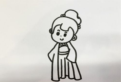简单又漂亮公主简笔画怎么画 古代公主简笔画绘画教程