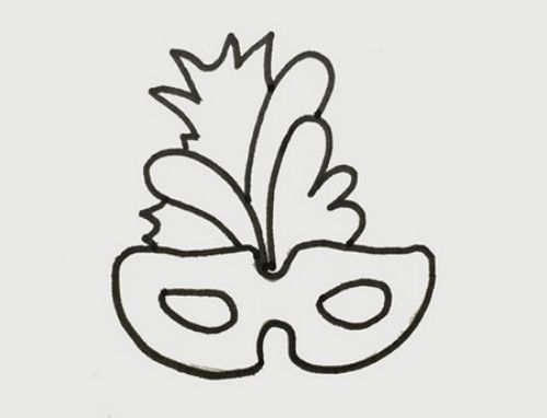彩色面具简笔画怎么画 可爱面具简笔画图解教程