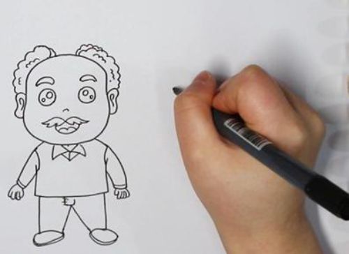 卡通全身爷爷奶奶简笔画步骤 人物简单爷爷奶奶简笔画怎么画