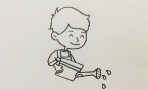 彩色园丁简笔画教程 q版园丁简笔画怎么画-素描自学网 彩色园丁简笔画教程 q版园丁简笔画怎么画
