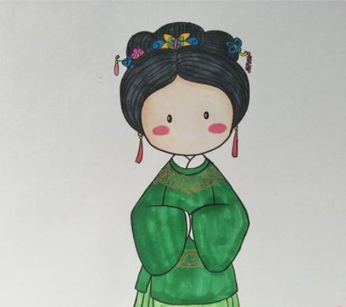 简单又漂亮古代美女简笔画步骤 古装古代美女简笔画怎么画