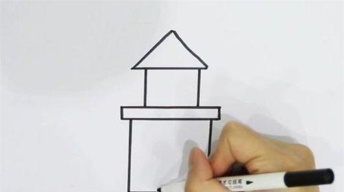 积木城堡简笔画怎么画 积木城堡简笔画可爱带颜色画法-素描自学网 积木城堡简笔画怎么画 积木城堡简笔画可爱带颜色画法