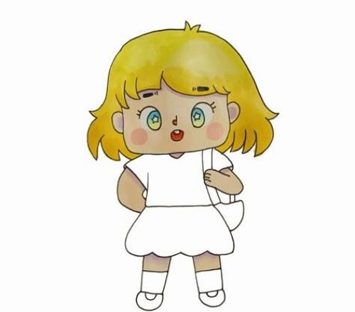 漂亮可爱动漫小女孩简笔画步骤 动漫小女孩简笔画怎么画