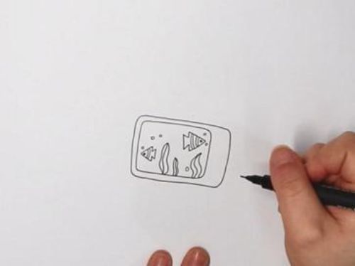 帅气简单机器人简笔画绘画过程 彩色机器人简笔画儿童画怎么画