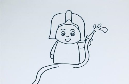 带颜色消防员简笔画步骤 救火消防员简笔画怎么画