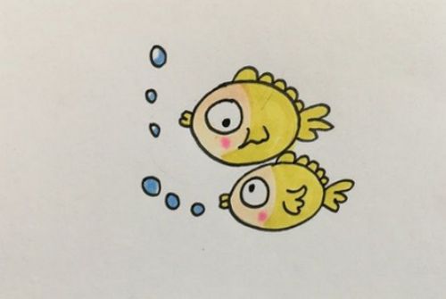 q版双鱼座简笔画怎么画 可爱卡通双鱼座简笔画绘画教学